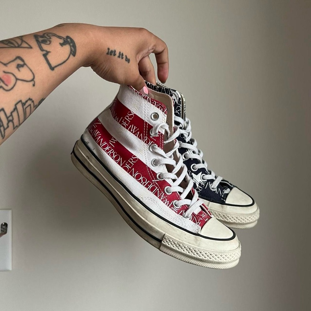 JW Anderson x Converse High Top American Flag Print